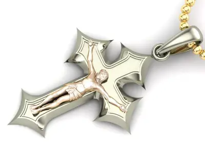 Light Gold Cross New Design  CP 69 3D print model
