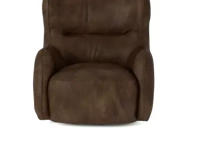 Modern Curved Swivel Armchair 3D model