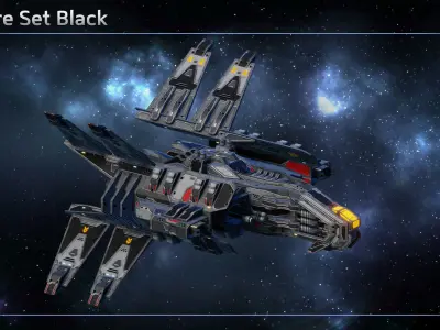 Spaceship Fighter Thunderbolt Reupload Low-poly 3D model