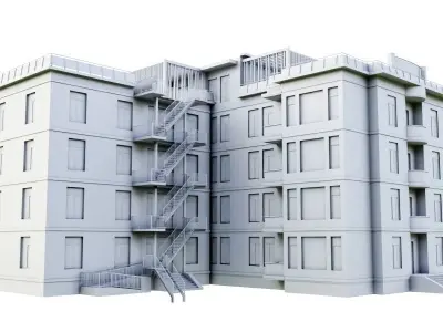 Sanatorium Building ID006 3D model