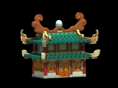 Cartoon Orientalure architect 3D model