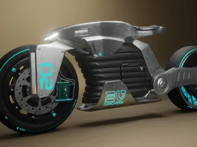 Sci-Fi concept Bike 2 3D model