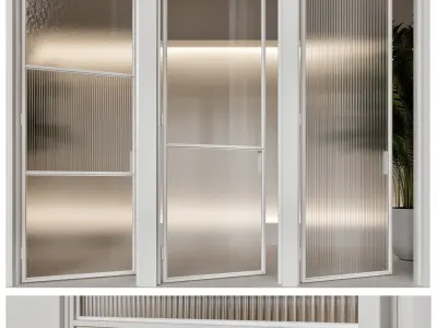 White French door 3D model