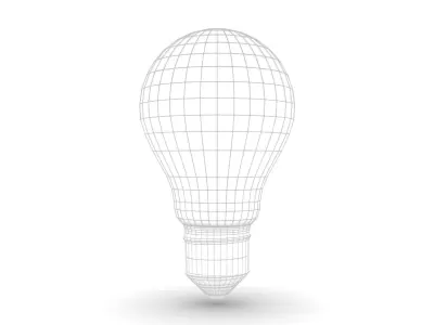 Simple Light Bulb Low-poly 3D model