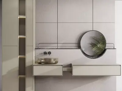 Bathroom furniture by inbani faucet set 58 280h 320w 85l Low-poly 3D model