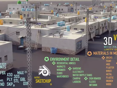 village Model 3D model