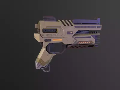 AAA Gun game-ready Low-poly 3D model