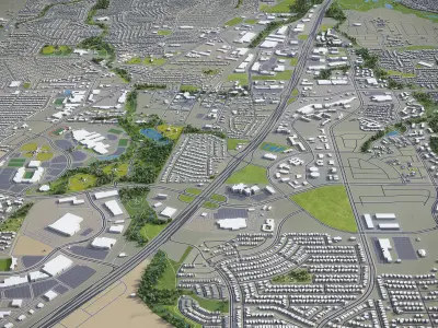 Allen - City 3D Model Low-poly 3D model
