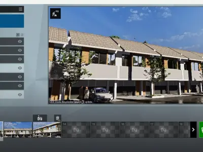 6x11 Two Story Modern House Full Package SketchUp Lumion DWG 3D model