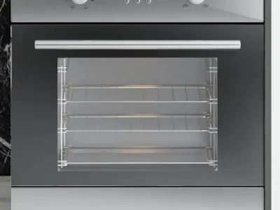 kitchen2 electric oven with glass door 3D model