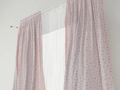 Curtains 03 collection 2 3D model