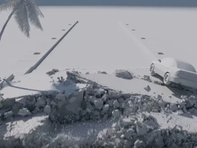 2012 Quake FX Thinking Particles Destruction Project Files Low-poly 3D model