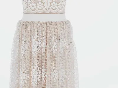 wedding dress 3D model