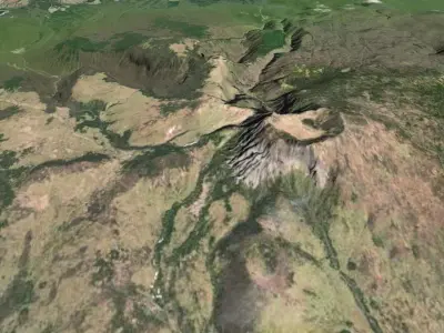 Volcano Hallasan South Korea 3D model