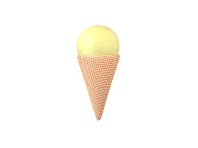 Ice Cream Cone v2 006 Low-poly 3D model