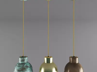 Brass pendant light Italy sku 2007 Free 3D model