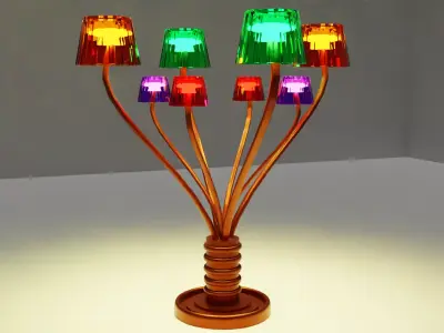 Ornamental Organic Standing Lamp 3D model
