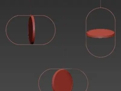 KUU reversible pendant light 3D model