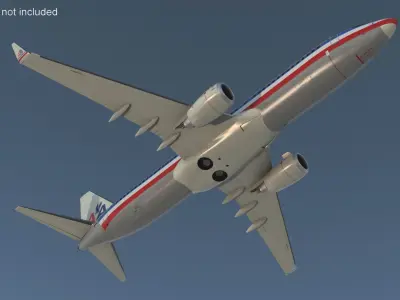  American Airlines Boeing 737-800 with Interior Rigged 