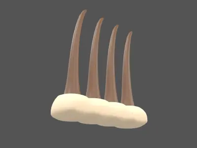 Hair Follicle Macro Icon v1 002 Low-poly 3D model