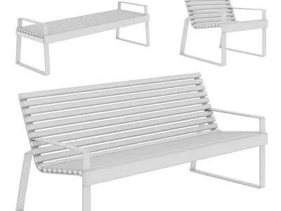 Outdoor furniture from the Gloria series 3D model