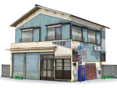 Tokyo Buildings Collection Low-poly 3D model