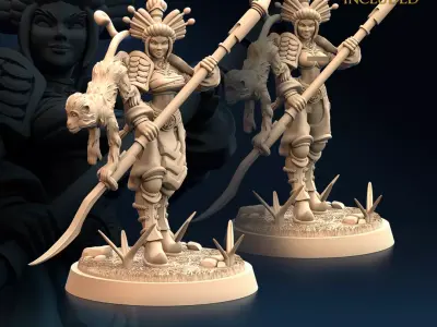 Captain Heralds of the White Throne Nude and Normal - Set x2 3D print model