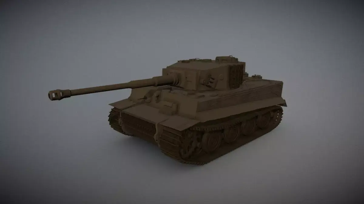 Tiger H1 Tank Low-poly 3D model purchase