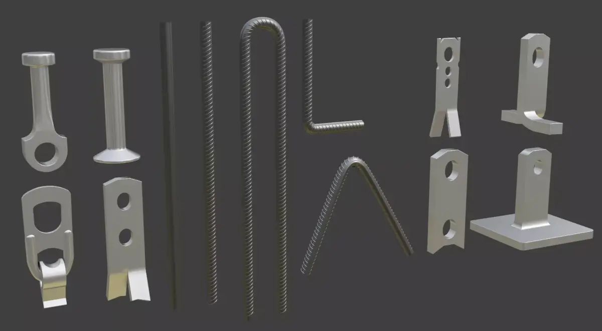 Concrete accessories Volume 1 3D model