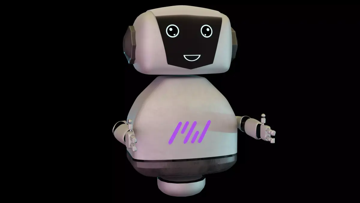Cute Robot 3D Low-poly 3D model