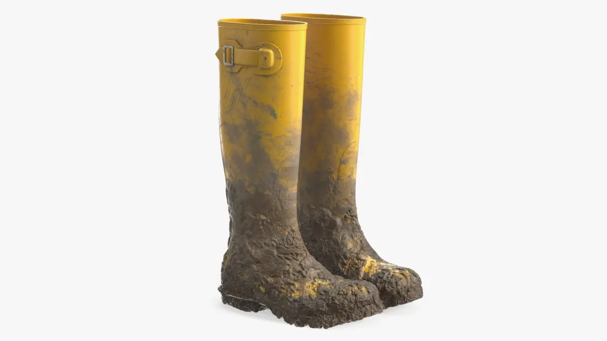 Dirt on Rubber Boots 3D model