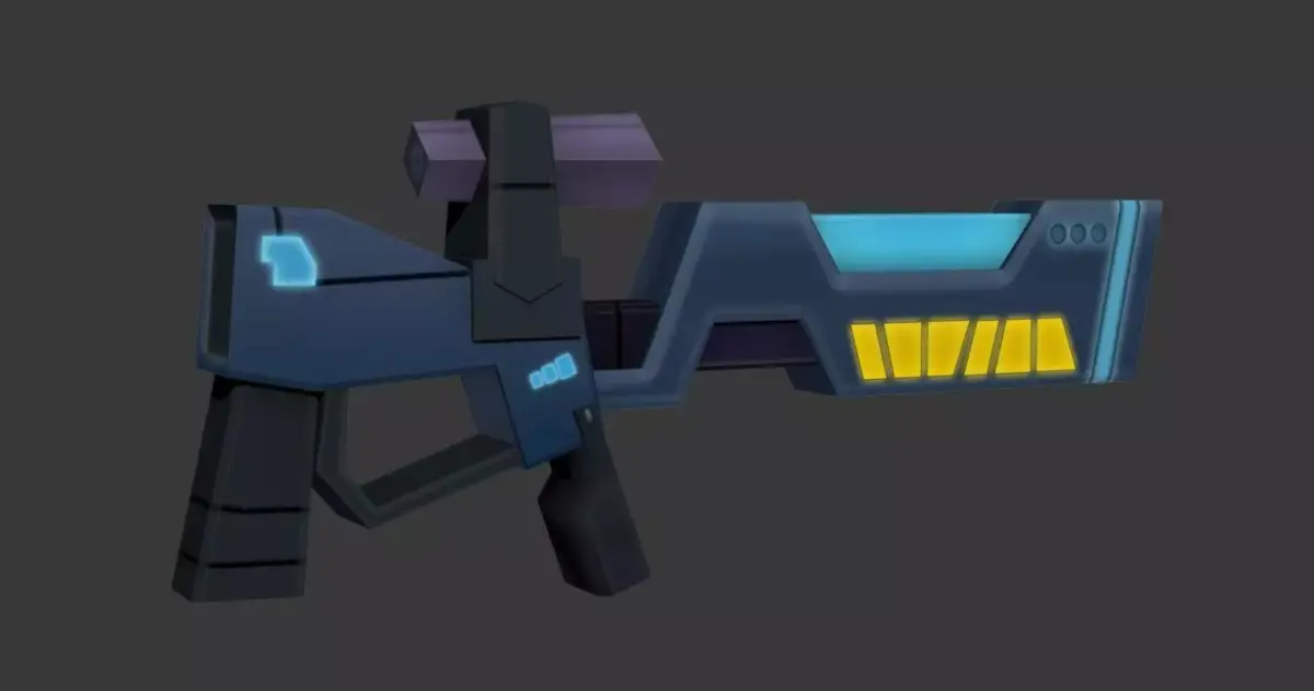 Low poly Sci-fi Gun Model Low-poly 3D model