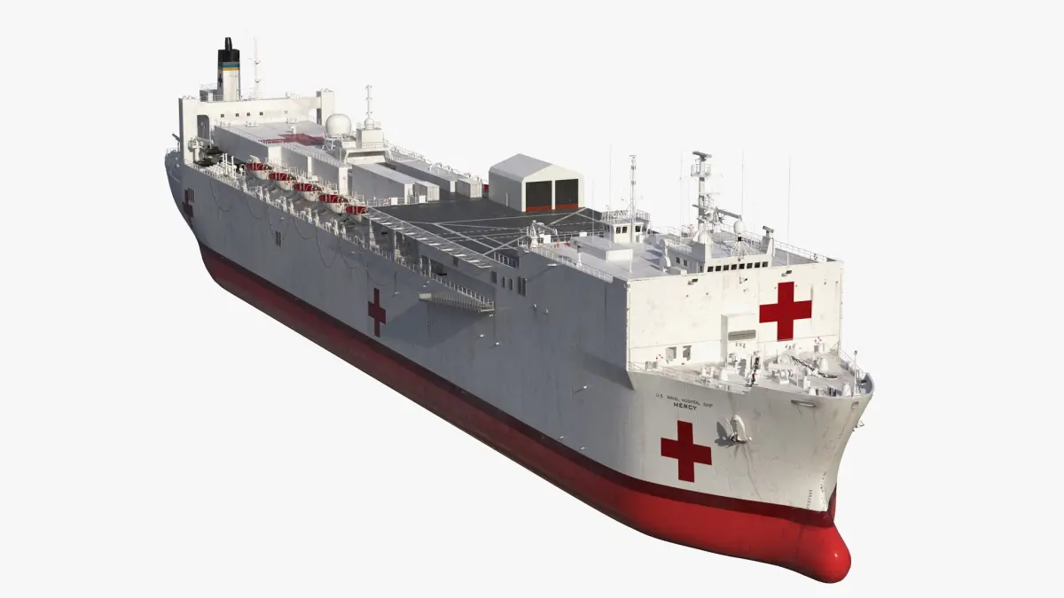 USNS Mercy T AH 19 Hospital Ship 3D model