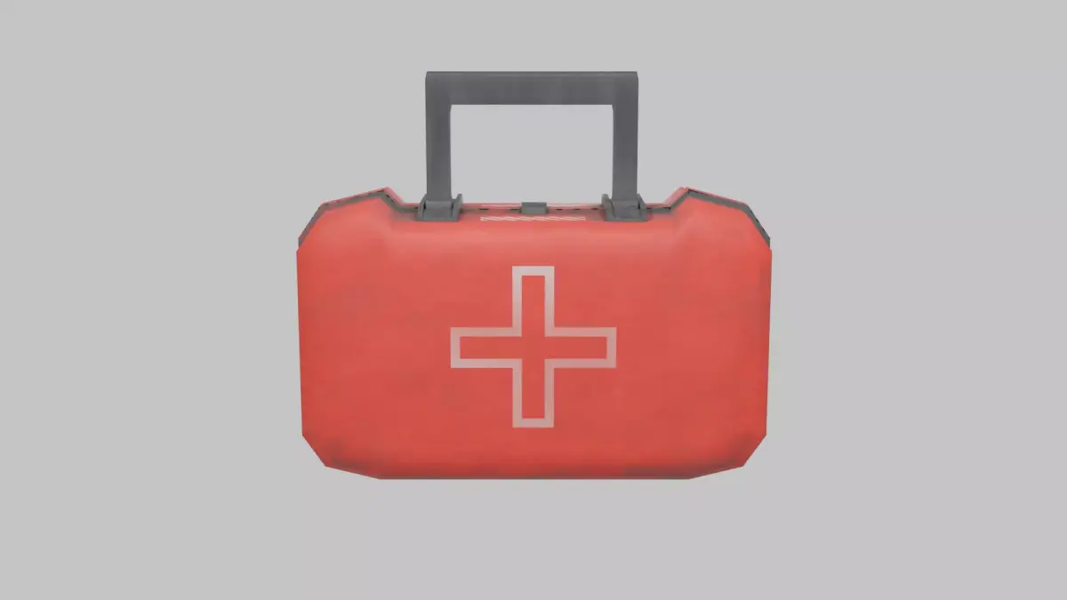 Survival medkit Low-poly 3D model