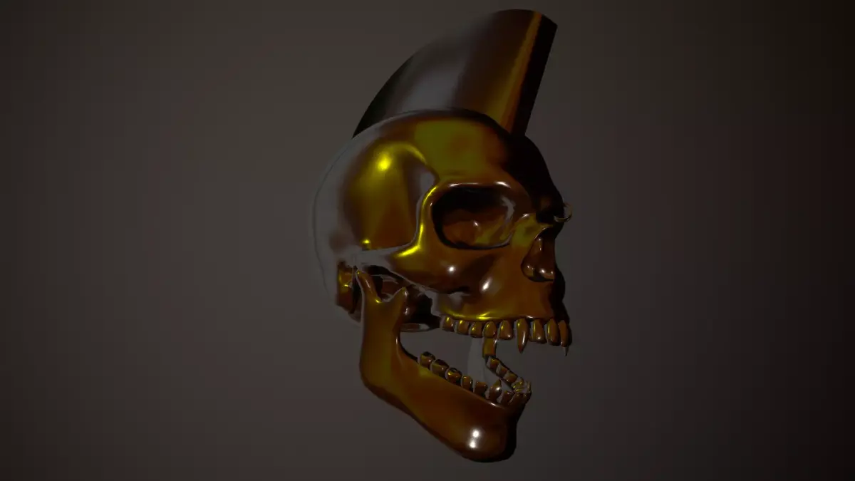 Punk skull vampire Free 3D print model