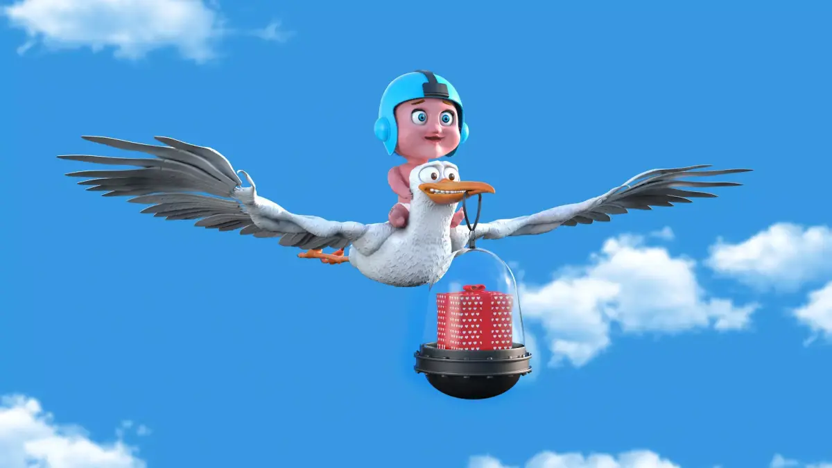 Cartoon Stork 3D model 3D model