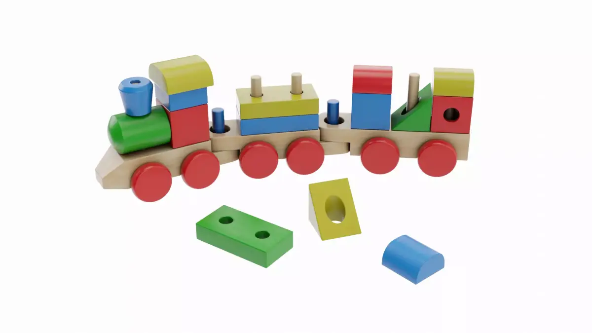 Toy Train 3D model 12