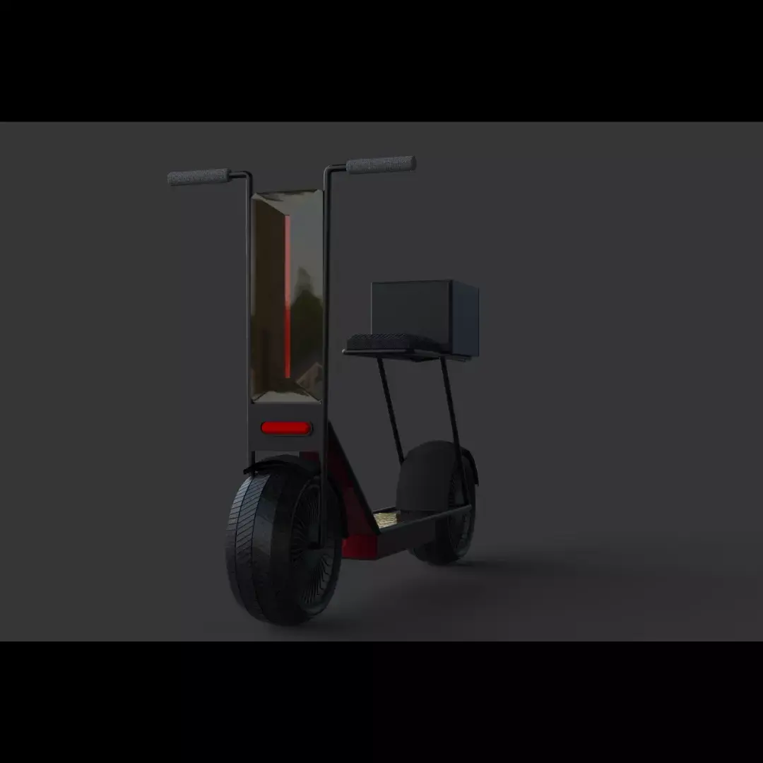 Delivery Scooter Low-poly 3D model