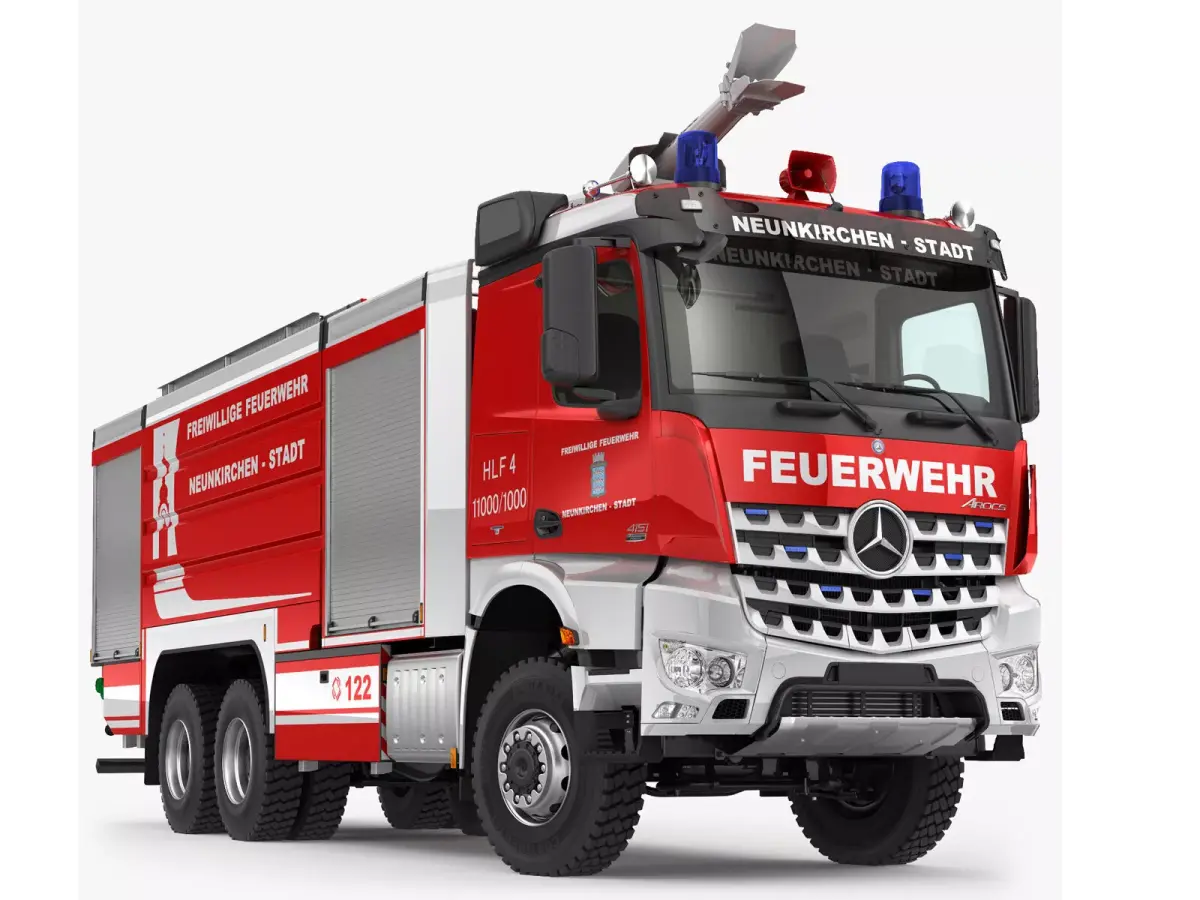 Mercedes Arocs Fire Truck 6X6 3D model