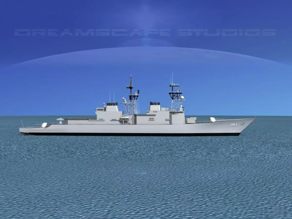 Spruance Class DD981 USS Hancock 3D model