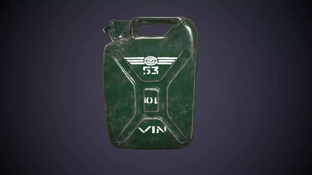 Low poly Jerrycan gas can Low-poly 3D model