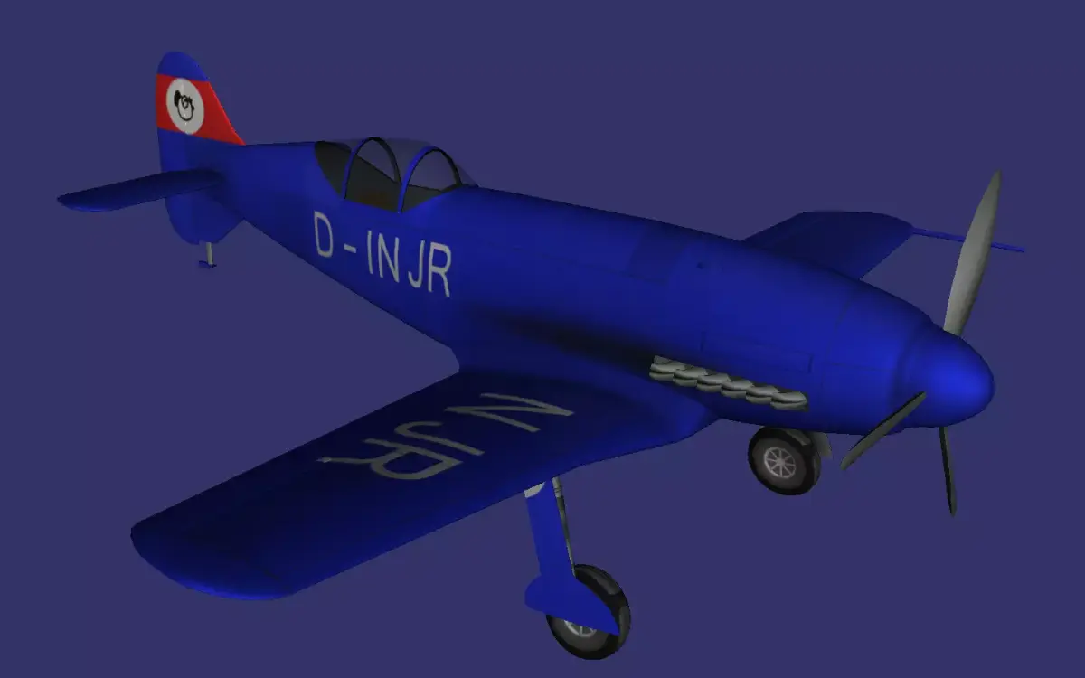 Messerschmitt Me-209 V1 Low-poly 3D model