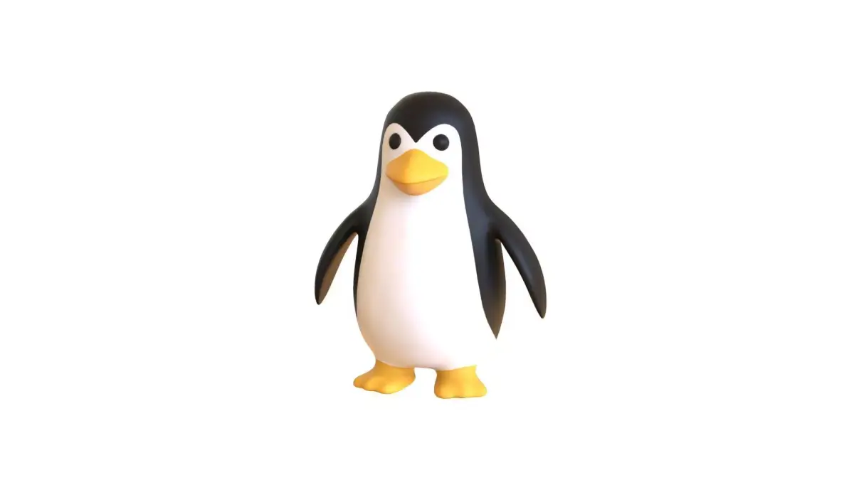Cartoon Penguin v002 Low-poly 3D model