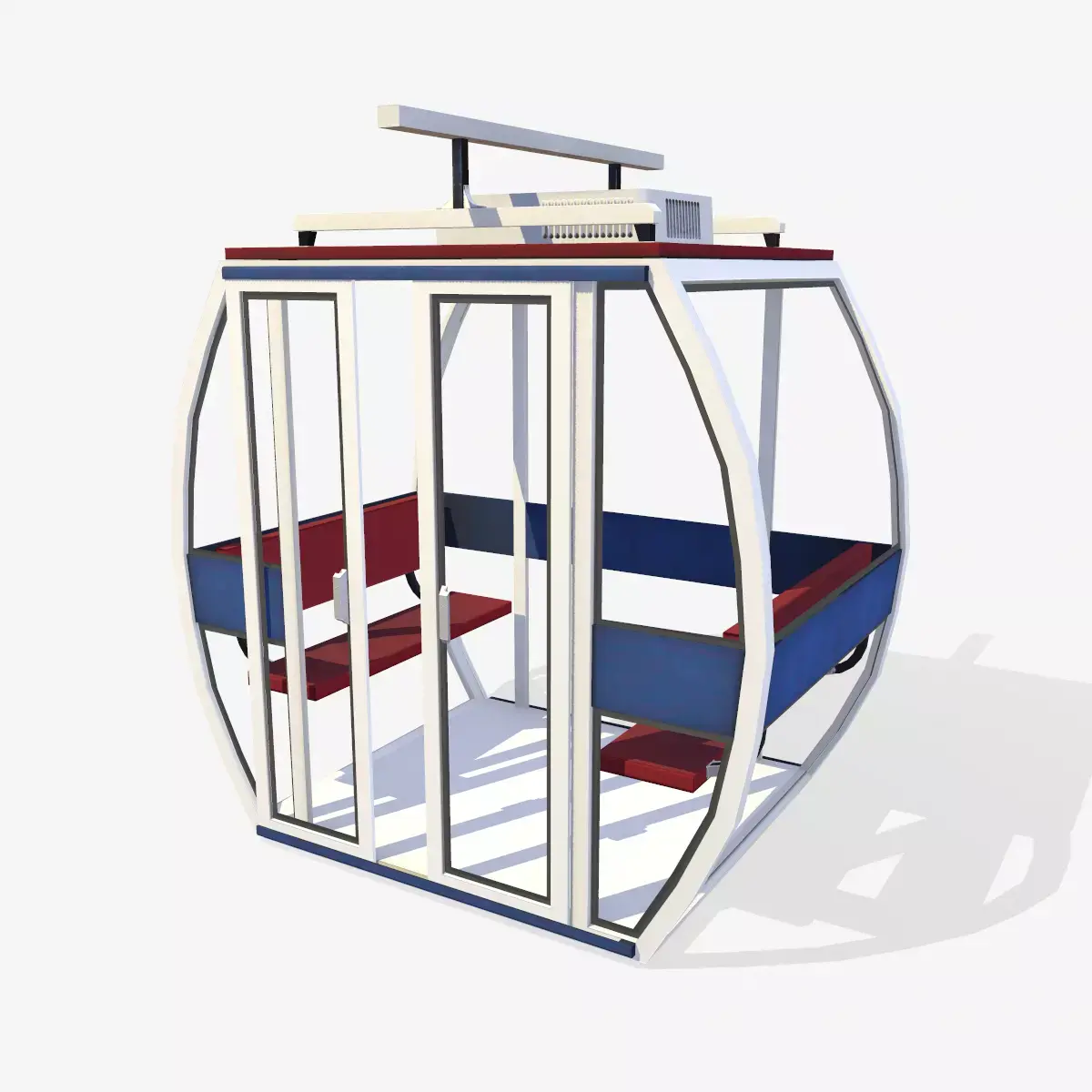 Ferris Wheel Cart Low-poly 3D model