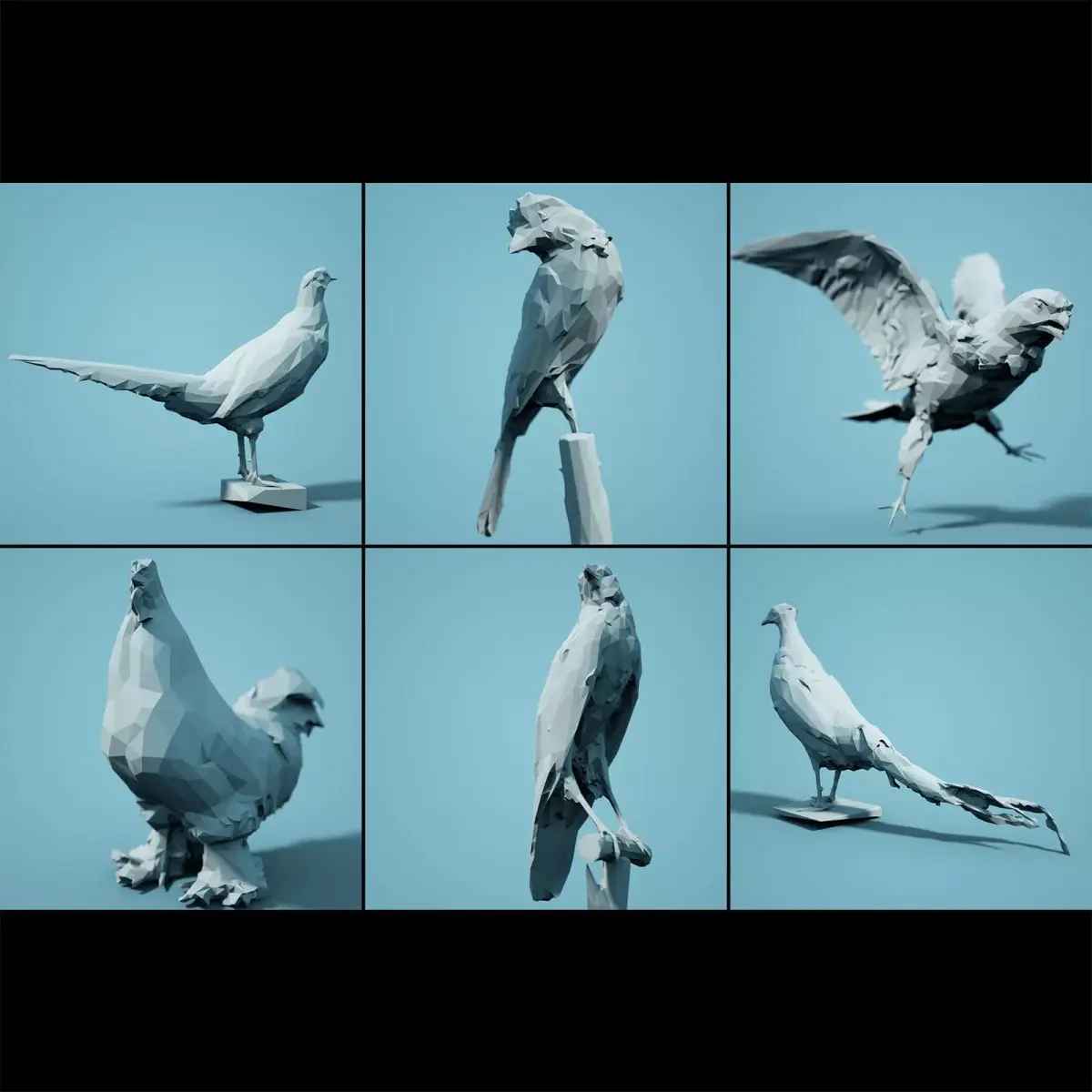 Bird Collection V2 Low Poly Models Low-poly 3D model