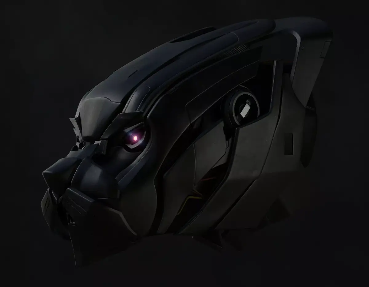 Mecha Panther Low-poly 3D model
