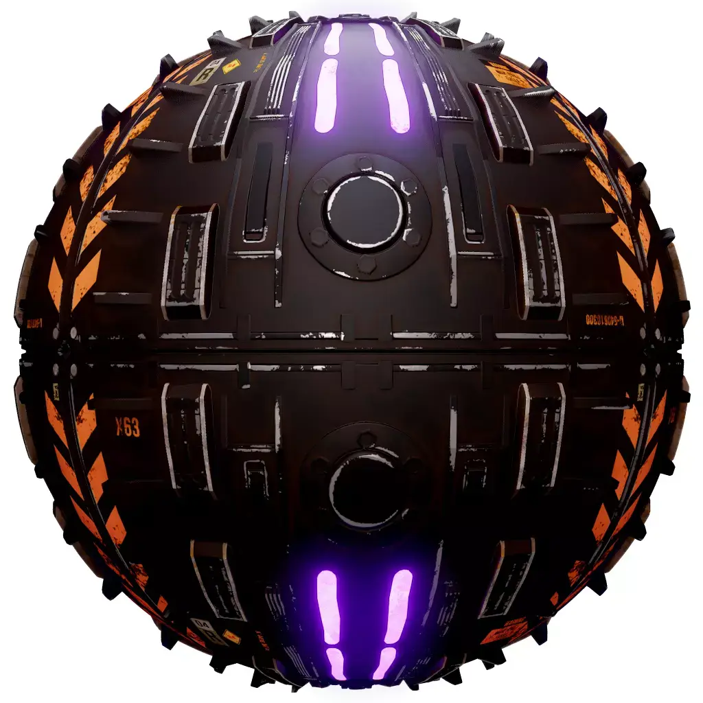 PBR Seamless Sci-Fi Texture 44 Low-poly 3D model
