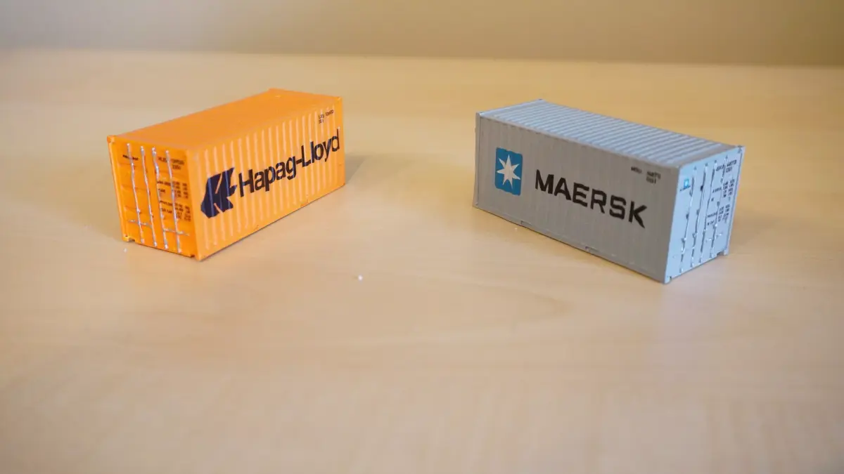 Pre supported H0 1 87 scale 20ft container 3D print model