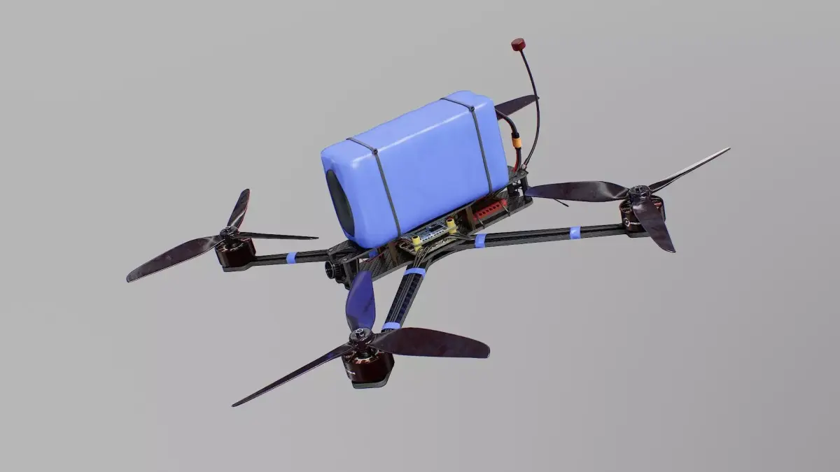 FPV Drone 7 Inches Low-poly 3D model