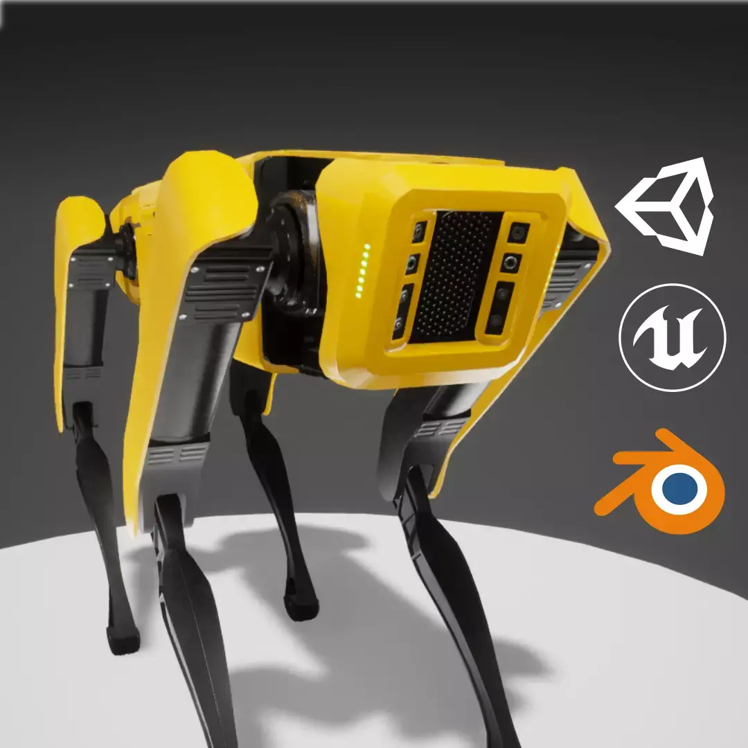 Robot Dog Low-poly 3D model purchase